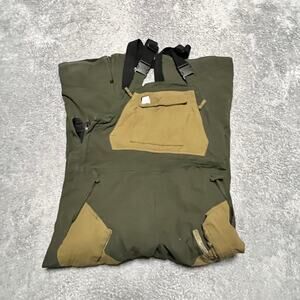 Thirtytwo Basement Bibs Mens Medium Shell Snowboard Pants Repel Green ***